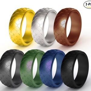 7 pack (Fish scale) Silicone Rings